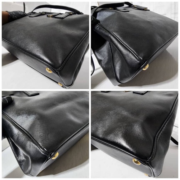Authentic PRADA Saffiano Medium Galleria Double Zip Tote Black - Picture 13 of 14